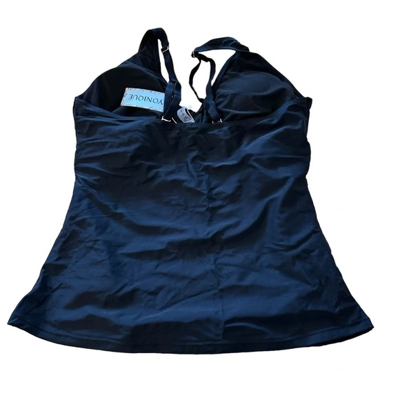 Yonique women's XXL black tankini tummy control, nwt - Picture 3 of 5